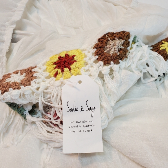 Sadie & Sage Boho Crochet Fringe dress - Picture 5 of 9